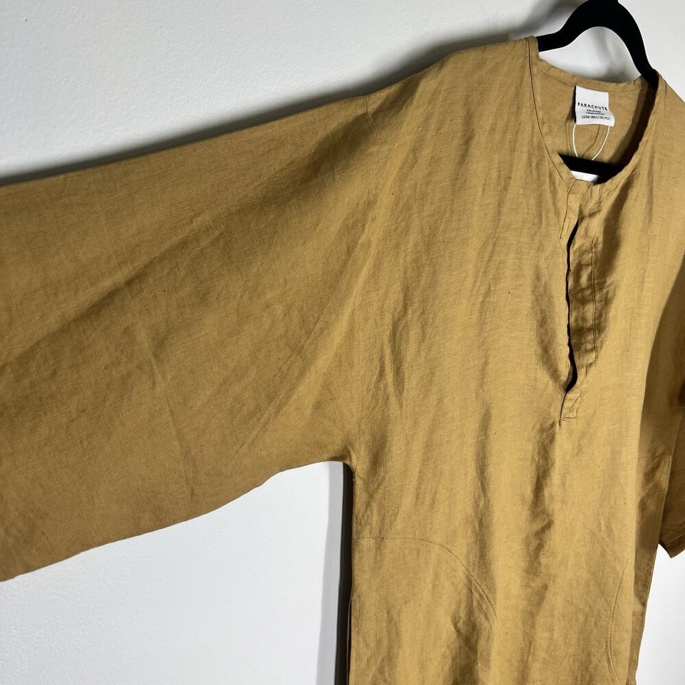 New Parachute Linen House Dress Ochre Tan XS 100% Linen Oversized Fit - Picture 5 of 10